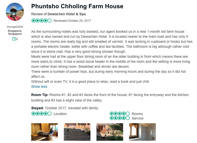 Trip Advisor Reviews Phuntsho Chholing Farm House